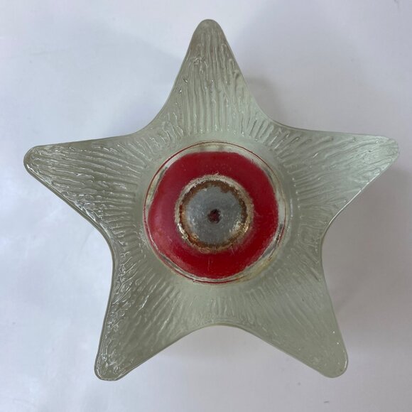 Avon 1980s Starbright Set 2 Star-Shaped Glass Votive Candle Holders - Picture 3 of 5